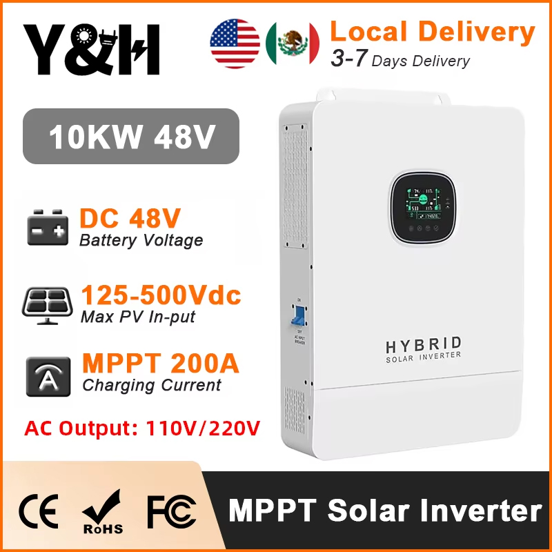 Split Phase Inverter 10Kw 110V 220V - محول طاقة شمسية هجين Y&H بقدرة