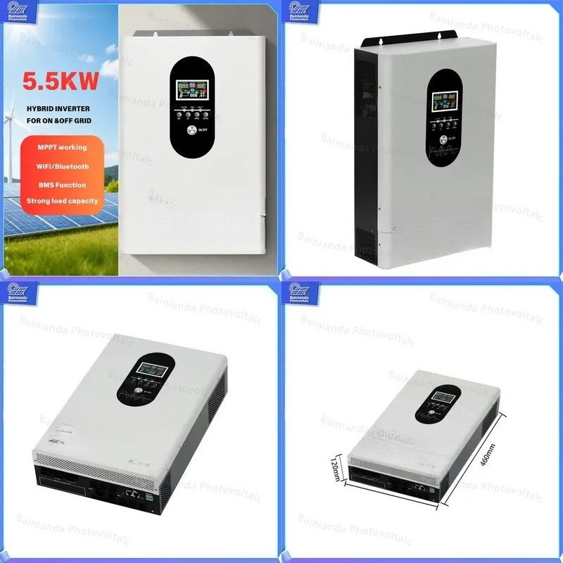 Hybrid Solar Inverter 5.5Kw Mppt 48V - عاكس طاقة شمسية هجين 3 كيلو