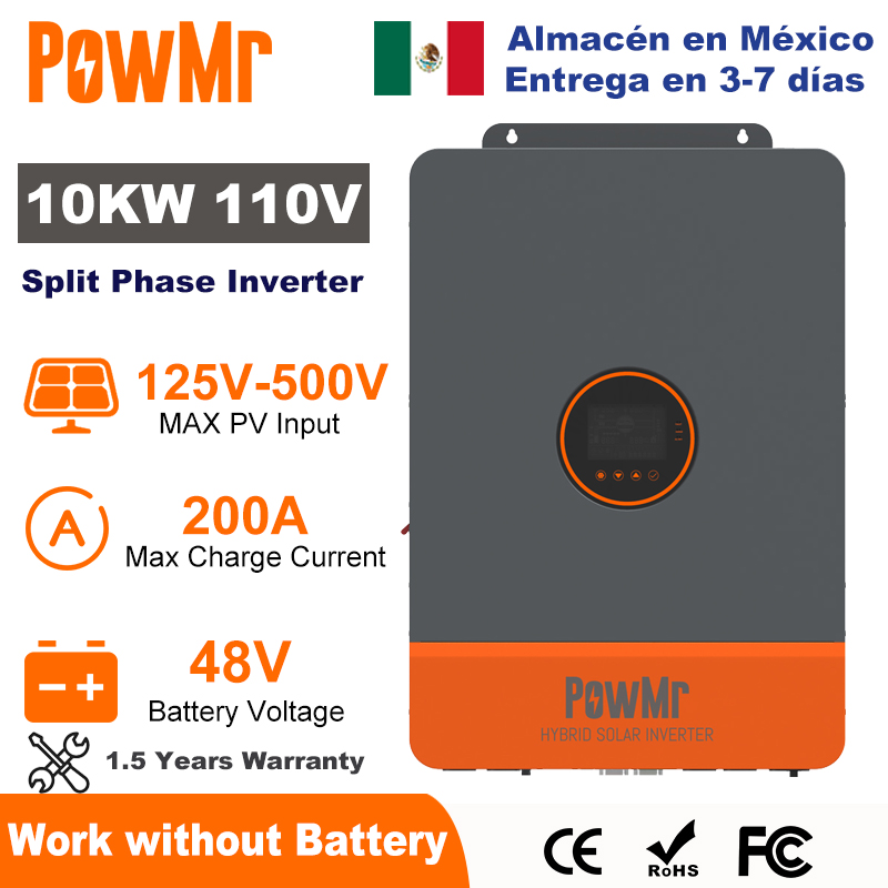 Split Phase Inverter 10Kw 110V 220V - PowMr 10KW سبليت المرحلة العاكس 48