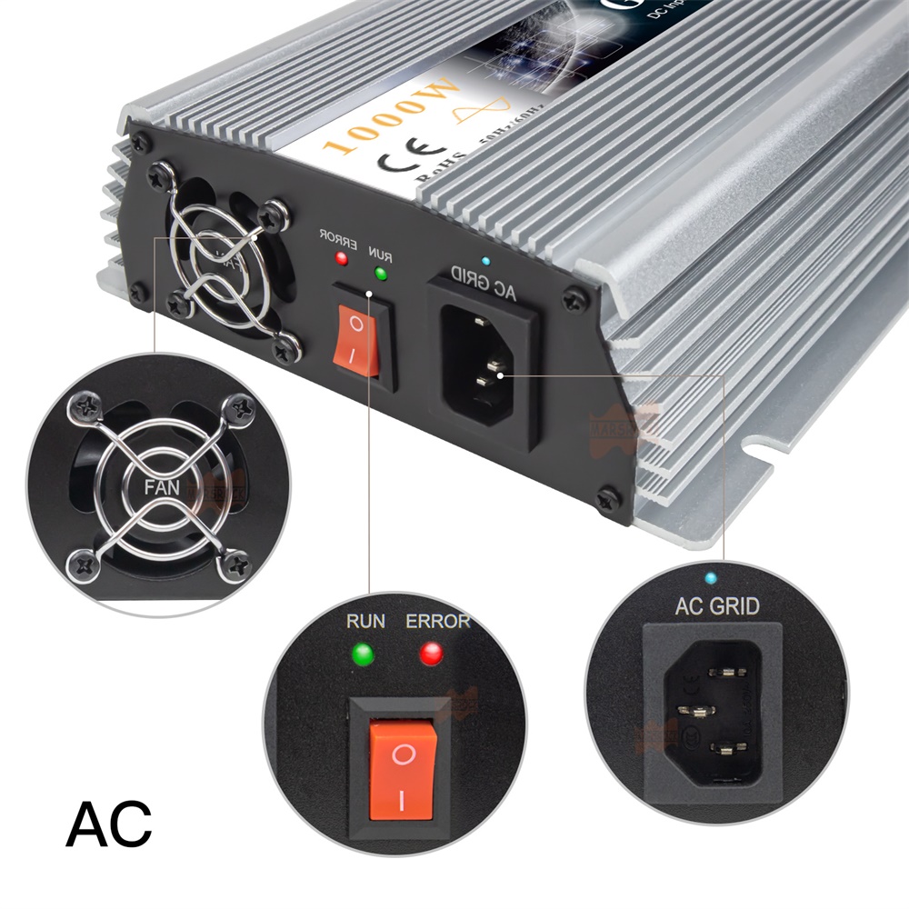 1000 واط 1300 واط 1400 واط شبك - مراجعة Micro Inverter 1400W Solar Grid Tie وسعره