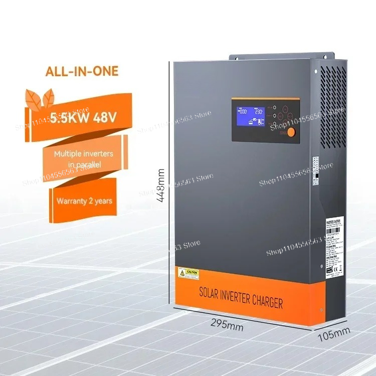 عاكس شمسي هجين ثلاثي الطور 5.5 - مراجعة Hybrid Solar Inverter 5.5Kw Mppt 48V وسعره