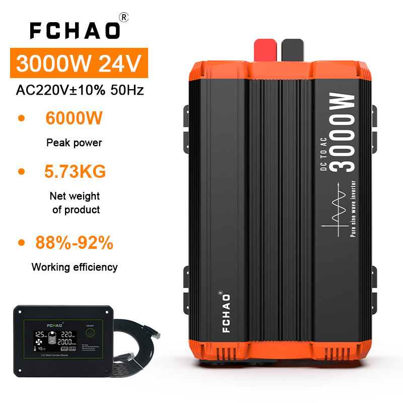 محول طاقة شمسي نقي بموجة جيبية - مراجعة Off Grid Solar Inverter 48V 6000W وسعره
