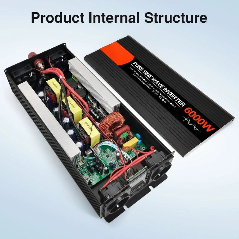محول طاقة شمسية بموجة جيبية نق - مراجعة Pure Sine Wave Inverter 5000W 48V 220V وسعره