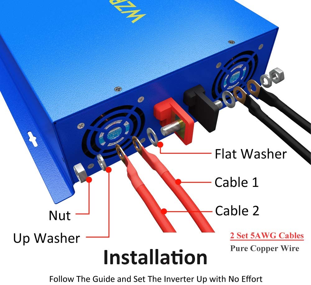 نقية شرط لموجة عاكس الطاقة 300 - مراجعة Inverter Pure Sine Wave 60Hz 120V 3000W وسعره
