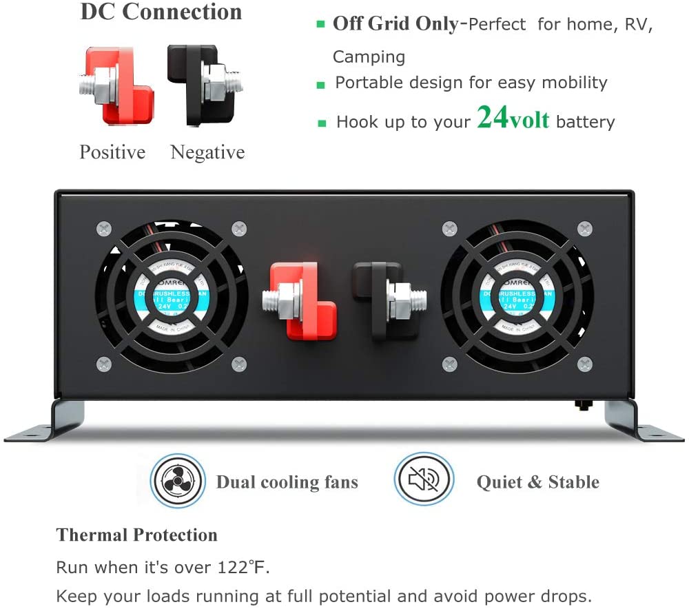نقية شرط لموجة العاكس 3000 واط - مراجعة Inverter Pure Sine Wave 60Hz 120V 3000W وسعره