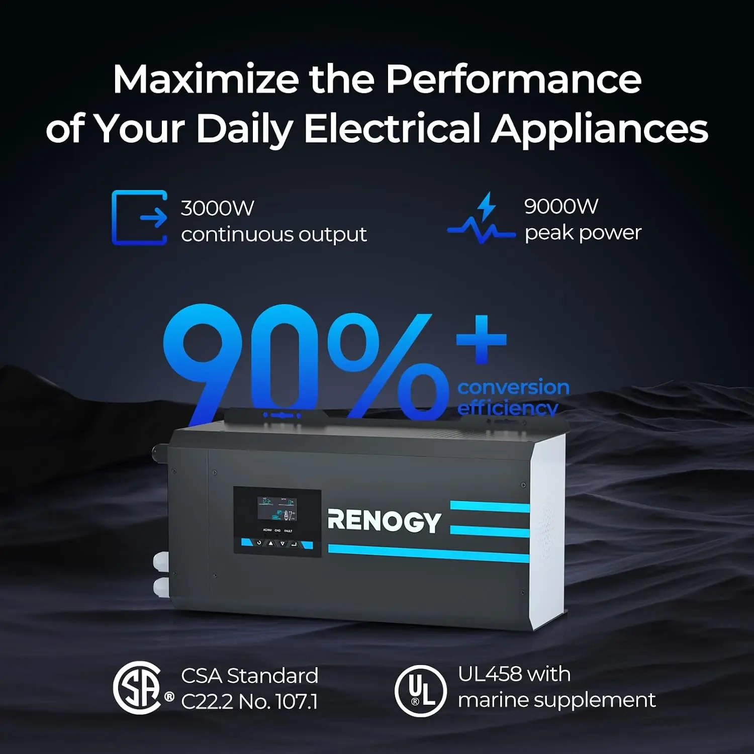 محول وشاحن موجة جيبية نقية Ren - مراجعة Rv Pure Sine Inverter Charger 3000W 12V وسعره