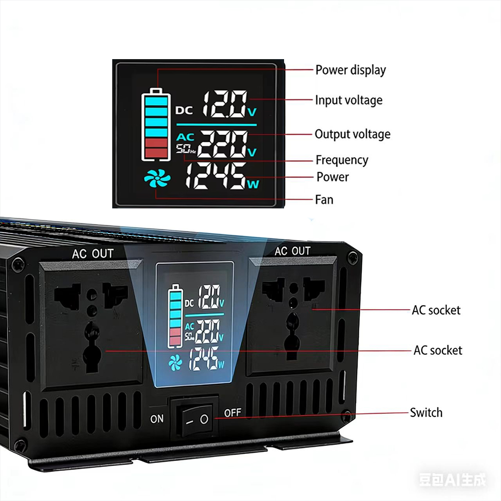 محول تيار نقي الجيب من تيار مس - مراجعة Pure Sine Wave Inverter 5000W 48V 220V وسعره